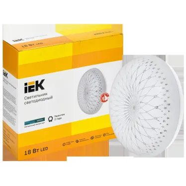 Светильник светодиодный ДПБ 2008 18Вт IP20 4000К круг белый IEK