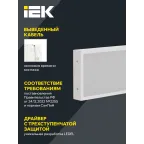 PRO Светильник светодиодный ДВО 1032 30Вт 4000К Ra»90 IP40 1195х180мм призма IEK