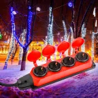 Удлинитель силовой UK-4e-3x1,5-20m-IP44(KG) с заземлением 4 розетки каучук 20м КГ 3х1,5мм2 IP44