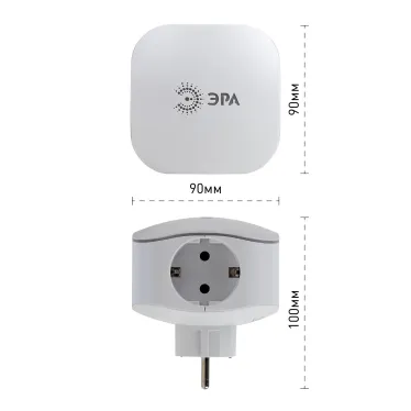 Тройник 3гн 220V + 2xUSB 2000mA, c заземл, со шт (белый) (6/36/864) SP-3e-USB-2A
