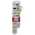 Фильтр сетевой 5х1,5м 2хUSB 10А с/з с выключателем белый