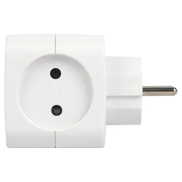 Разветвитель электрический SP-2-USB-W на 2 розетки + 2xUSB 2400mA, без заземл 10А (белый)