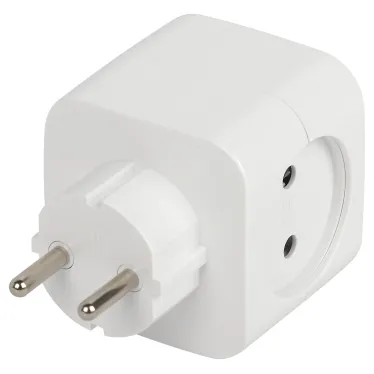 Разветвитель электрический SP-2-USB-W на 2 розетки + 2xUSB 2400mA, без заземл 10А (белый)