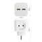 Разветвитель электрический SP-2-USB-W на 2 розетки + 2xUSB 2400mA, без заземл 10А (белый)