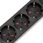Удлинитель STANDARD 3 гнезда, 3 м, 3х1,0 мм2, с/з, с выключателем, 2 USB, черный