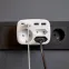 Тройник электрический 16А с/з + 2х2,5А + 3хUSB-A 2,4А + USB Type-C 3А, белый