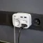Тройник электрический 16А с/з + 2х2,5А + 3хUSB-A 2,4А + USB Type-C 3А, белый