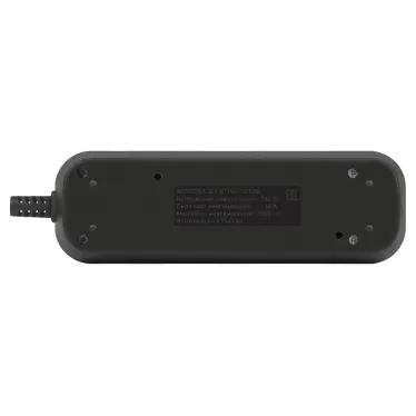 Колодка 3 розетки с зазeмлением черная KX-3e-B