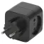 Разветвитель электрический SP-2-USB-B на 2 розетки + 2xUSB 2400mA, без заземл 10А (черный)