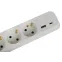 Удлинитель электрический UB-3es-3m-USB c заземлением с выключателем 3 розетки + 1xUSBA+1xUSBC 3м 10А