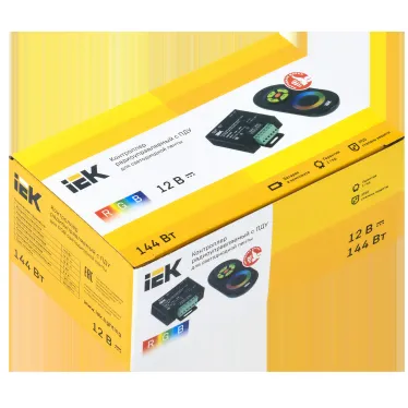 Контроллер с ПДУ радио RGB 3 канала 12В 4А 144Вт черный IEK