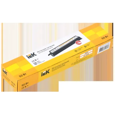 Драйвер LED ИПСН-PRO 50Вт 12 В блок- шнуры IP67 IEK