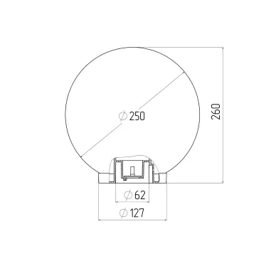 НТУ 01-60-251 , шар белый D-250 mm