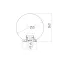 НТУ 02-60-251 , шар белый призма D-250 mm (6/48)