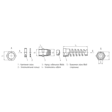 Ввод кабельный пластиковый PG-R 11 (5-10 мм)
