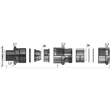 Ввод кабельный Ех ВКВБ3-НР-К2-51-57 1Ex db e II Gb X ГОФРОМАТИК