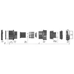 Ввод кабельный ВК-М16-8-МР12 IP66/IP67/IP68