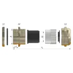 Ввод кабельный М 64 латунный УТ2 IP66/IP67/IP68 (d кабеля 37-44 мм)