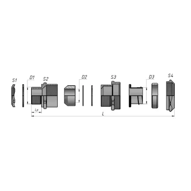 Ввод кабельный Ех ВКВМР-НР-М25-20-МР25 1Ex db e II Gb X ГОФРОМАТИК
