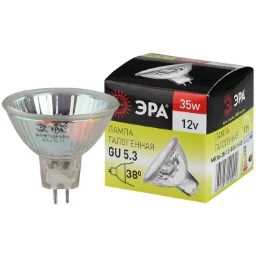 Лампа GU5.3-MR16-35W-12V-CL (галоген софит 35Вт нейтр GU5.3) (10/200/6000)