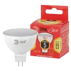 Лампа светодиодная ECO LED MR16-5W-827-GU5.3 (диод, софит, 5Вт, тепл, GU5.3) (10/100/4000)