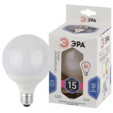 Лампа светодиодная LED 15 Вт 1200Лм 6500К шар холодный E27 170-265В LED G95-15W-6000K-E27 Standart