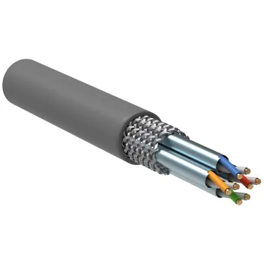 Витая пара S/FTP кат 6а 4 пары 23AWG PVC серый 305м