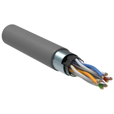 Витая пара F/UTP кат 6 4 пары 23AWG solid 305м PVC серый