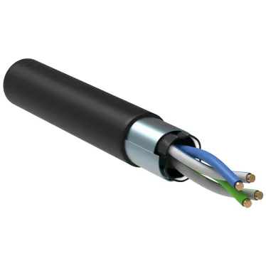 Витая пара U/UTP кат 5E 24AWG 2PR LDPE 1м черн 305м РФ GENERICA
