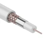Кабель коаксиальный RG-59U+Cu (75 Ом), Cu/Al/Cu, бухта 305 м, белый, REXANT
