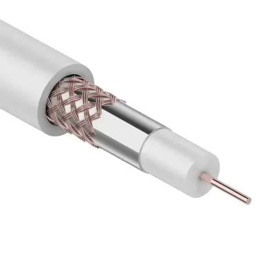 Кабель коаксиальный RG-59U+Cu (75 Ом), Cu/Al/Cu, бухта 305 м, белый, REXANT