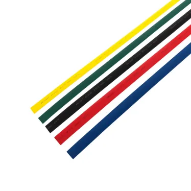 Термоусаживаемые трубки 15,0 7,5 мм, набор пять цветов, упаковка 50 шт. по 1 м, REXANT