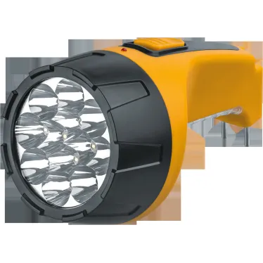 Фонарь светодиодный NPT-CP05-ACCU 12+10LED аккумуляторный с вилкой для зарядки пластик