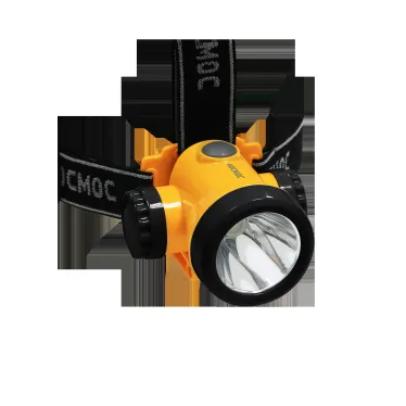 Фонарь налобный аккумуляторный , 3W LED, аккум. 3,7V 1200 mAh, 240 Lm, 8 часов,