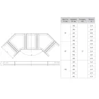                  Угол 90 град. горизонтальный для лестничного лотка 50x100мм
               