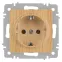 Розетка Intro Accent 6-202-11 2P+E Schuko, 16А-250В, IP20, СУ, cосна