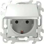                  Розетка 2К+З Schuko IP44, белый
               