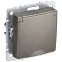 BRITE Розетка с заземлением с защитными шторками и крышкой 16А IP44 РСбш10-3-44-БрШ шампань