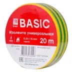 Изолента класс В(общего применения) 0.13х15мм 20м желто-зеленая Simple