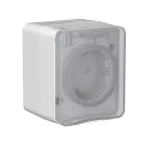                  AtlasDesign PROFI IP54 открытой установки розетка с заземлением со шторками 16А 250В, серый
               