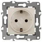 Розетка 2P+E Schuko, 16A-250В, б.л., Эра12, слоновая кость, 12-2001-02