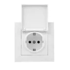                  Валенсия розетка 1-местная с/з 16А белая с крышкой и защ. штор. IP44
               