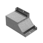                  Поворот вертикальный вверх правый к лотку 100х50, толщина 1,0 мм, Сендзимир цинк
               