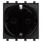                  Avanti Розетка ''Черный квадрат'', 2P+E, с защитными шторками, 2 модульная
               