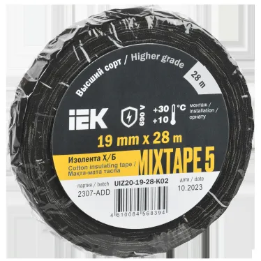 MIXTAPE 5 Изолента Х/Б 19мм 28м IEK