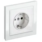                  BRITE Розетка с заземлением с защитными шторками 16А в сборе РСР14-1-0-БрБ белый
               