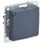 BRITE Розетка с заземлением с защитными шторками и крышкой 16А IP20 РСбш10-3-БрМ маренго