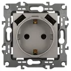 Розетка Серия 12 12-4109-16 , 2P+E 16A-250В, штор. с 2xUSB 5В-3А, титан