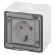 Розетка Эксперт 11-2502-01 2P+E IP55, шторки, 16A-250В, ОУ, белый