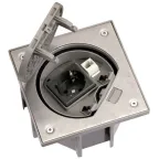 Основа влагостойкая IP66 с замком, розеткой Schuko и разъемом RJ45 Cat.5e UTP из нержавеющей стали K45 Connect